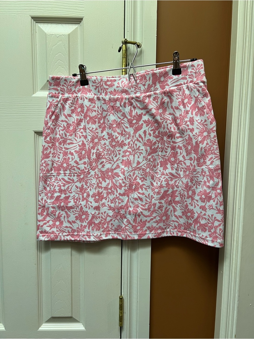 croft & barrow Pink and White Floral Mini Skirt